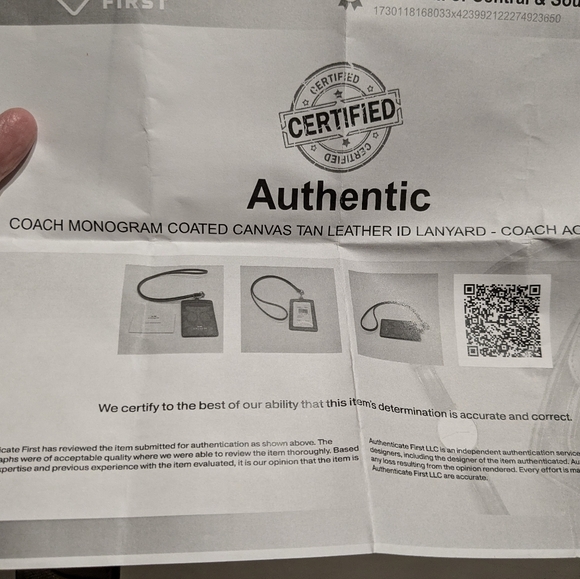 Authenticated Coach Card Lanyard NWT - Picture 5 of 6